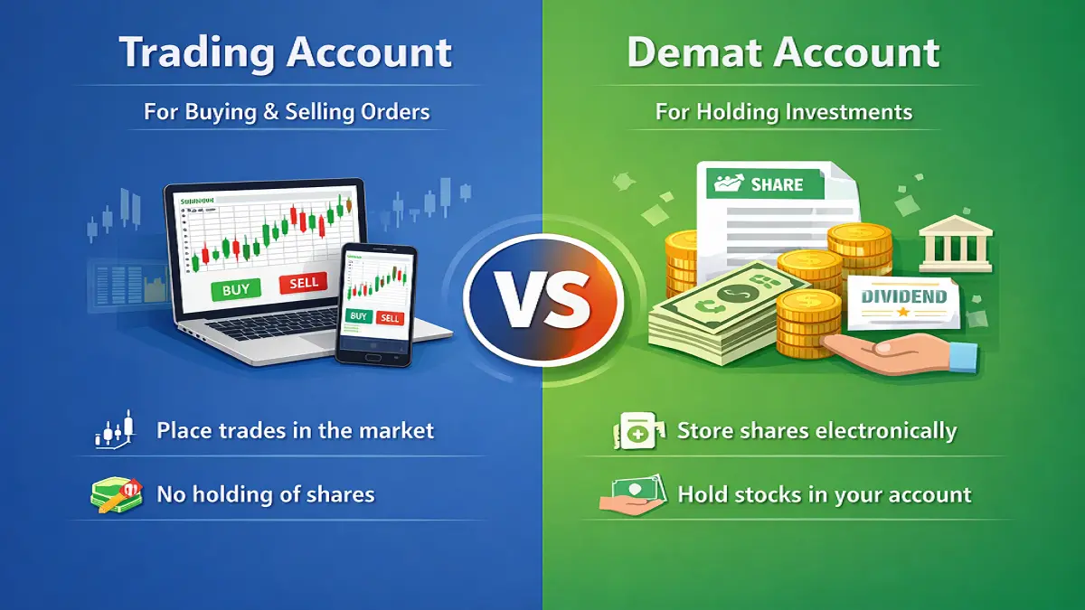 Difference between Trading Account and Demat Account